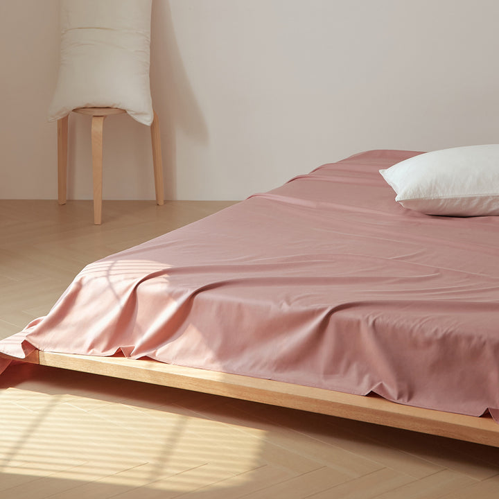 Bed sheet made of brushed long-staple cotton