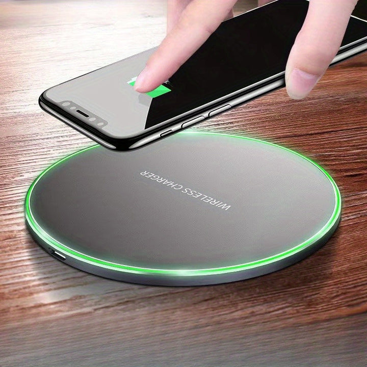 Stornfield | 15W Wireless Charging Pad for iPhone & Android – Fast Wireless Charger Base with Sleek Design for Home & Office | Apple & Samsung Compatible