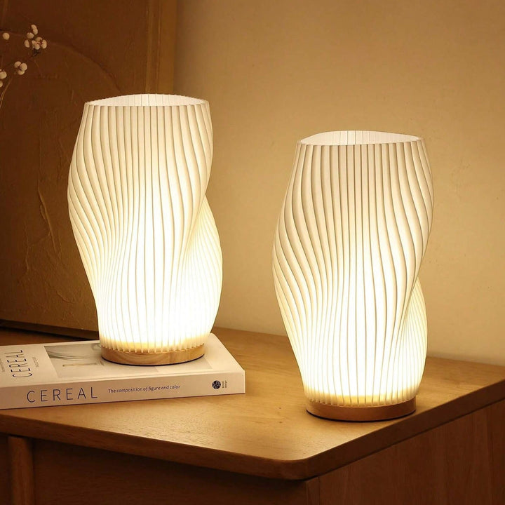 Stornfield | Elegant Wavy Design USB-Powered Table Lamp | WaveGlow