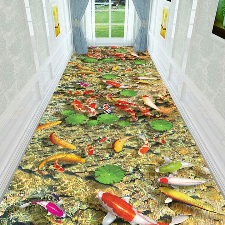 Decorative 3D Water Style Area Rug Stornfield