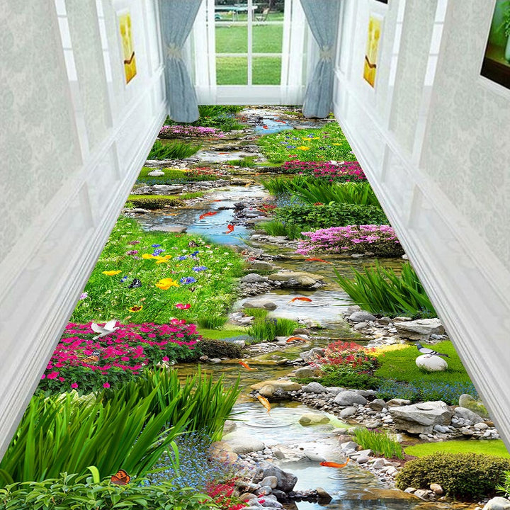 Decorative 3D Water Style Area Rug Stornfield