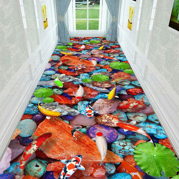 Decorative 3D Water Style Area Rug Stornfield