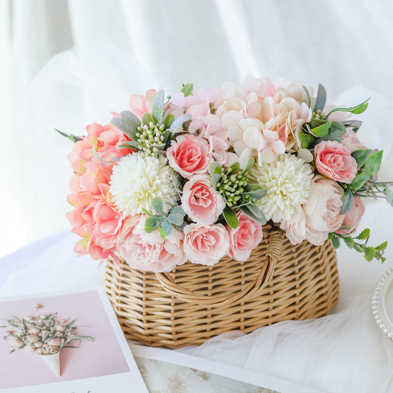 Charming Lifelike Floral Bouquet