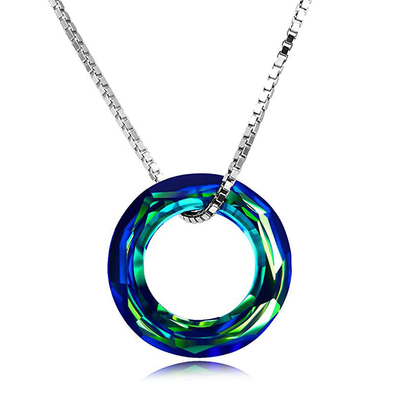 Crystal Circle Pendant Necklace Stornfield
