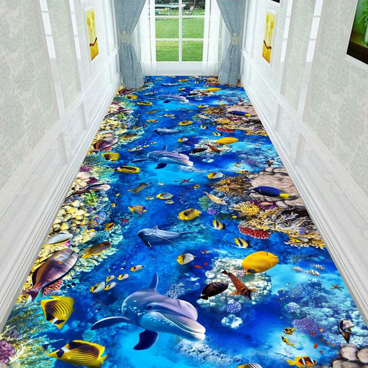 Decorative 3D Water Style Area Rug Stornfield
