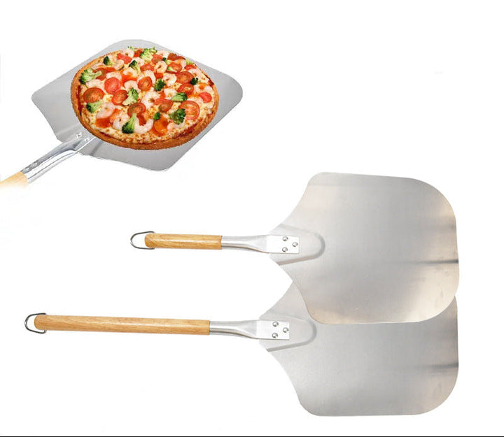 commercial aluminum pizza peel with long wooden handle Stornfield