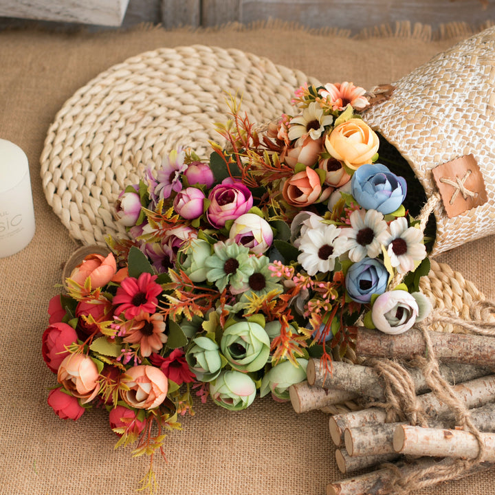 Realistic Faux Peony Bouquet