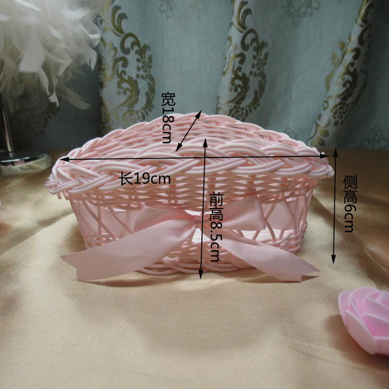 Ladies decorative storage basket with bow accent Stornfield