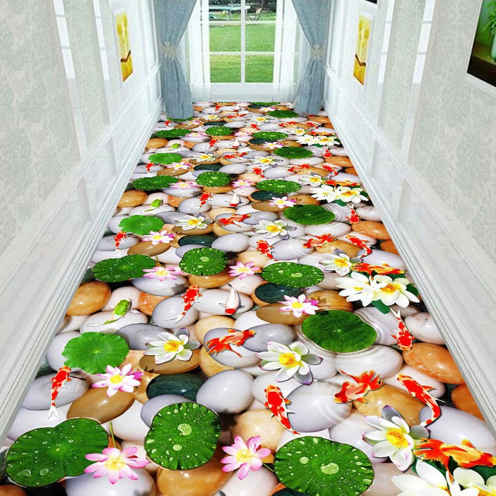 Decorative 3D Water Style Area Rug Stornfield