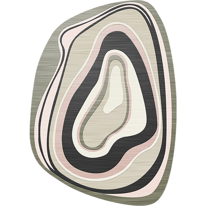 Stornfield | Novel Casual Irregular Ivory Color Block Rug Polyester Non-Slip Rug for Home Decor