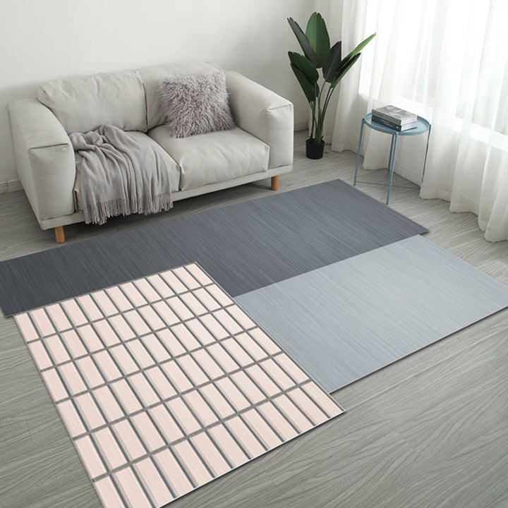 Stornfield | Irregular Casual Bedroom Rug in Grey and Ivory with Color Block Pattern Washable Polyester Rug Area Rug