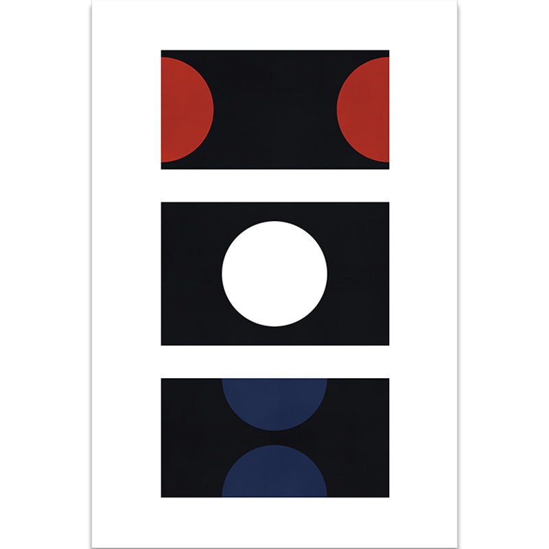 Stornfield | Black and Red Abstract Polyester Rug Modern Washable Pet-Friendly Rug for Living Room