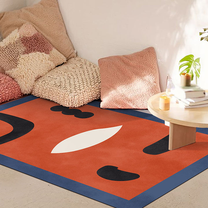 Stornfield | Washable Polyester Multicolor Contemporary Abstract Area Rug, Pet Friendly for Living Room