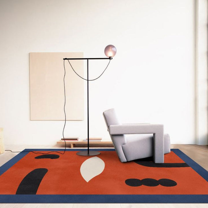 Stornfield | Washable Polyester Multicolor Contemporary Abstract Area Rug, Pet Friendly for Living Room