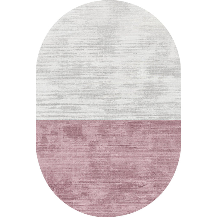 Stornfield | Novelty Pink and Blue Checkered Living Room Rug Stain Resistant Polyester Area Rug