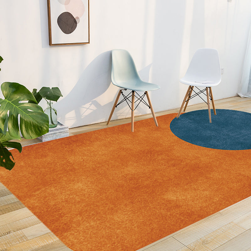 Stornfield | Innovative Living Room Rug, Grey and Pink Circle and Rectangle, with Color Block Patterns, Non-Slip Polyester Rug