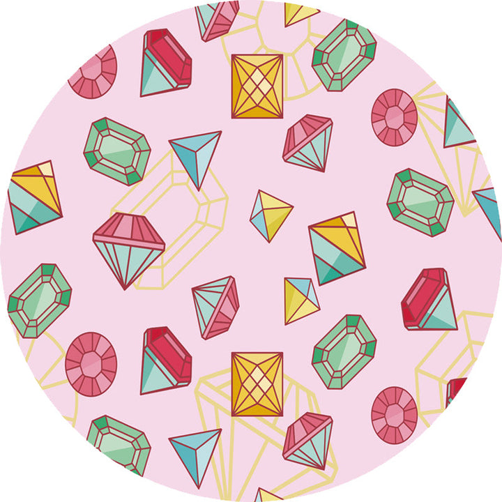 Stornfield | Pink and Purple Polyester Kids Rug with Diamond and Sock Pattern Pet Friendly Washable Non-Slip Accent Rug