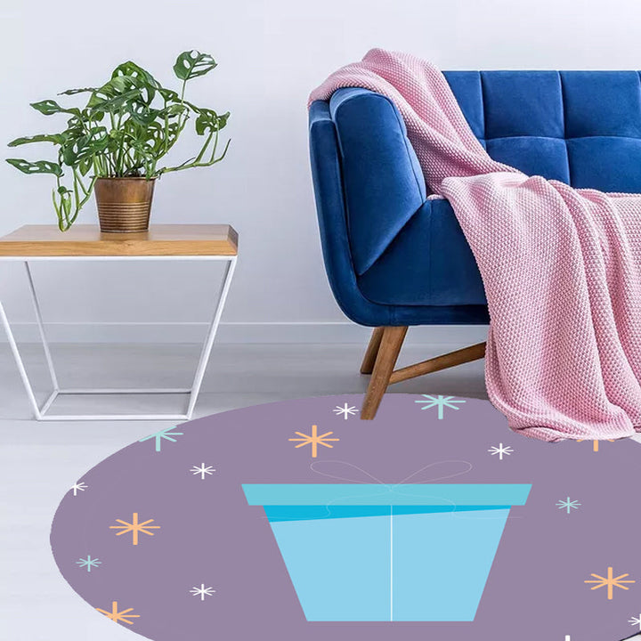 Stornfield | Pink and Purple Polyester Kids Rug with Diamond and Sock Pattern Pet Friendly Washable Non-Slip Accent Rug