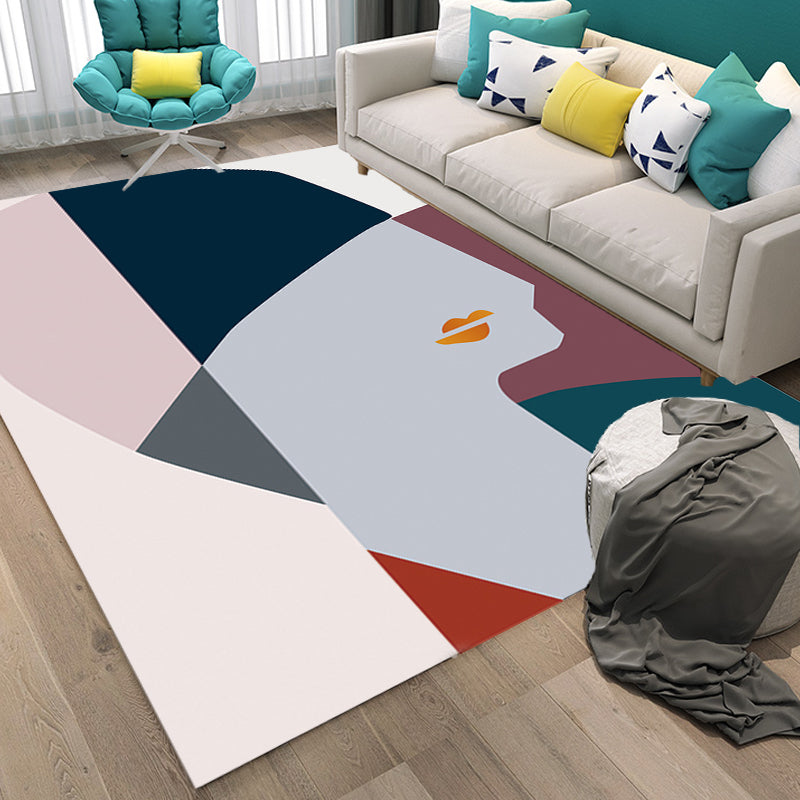Stornfield | Multicolor Character Pattern Polyester Rug, Casual Rug, Pet-Friendly Rug, Washable Bedroom Rug