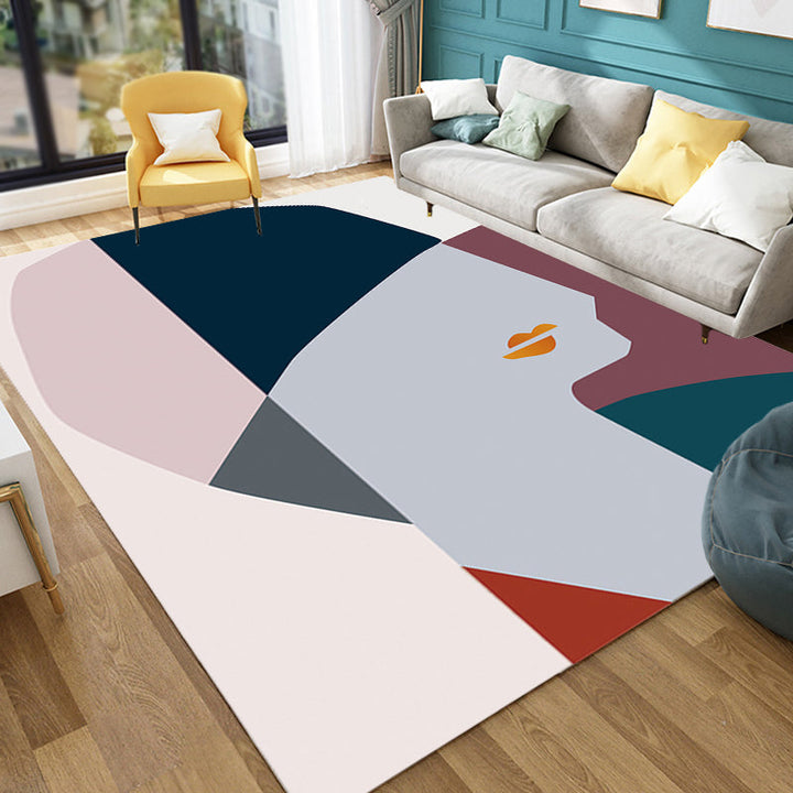 Stornfield | Multicolor Character Pattern Polyester Rug, Casual Rug, Pet-Friendly Rug, Washable Bedroom Rug
