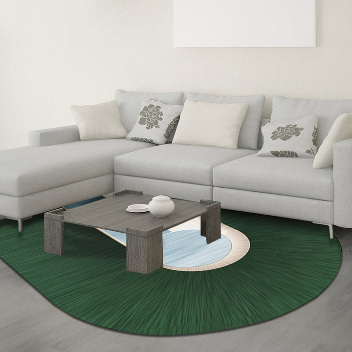 Stornfield | Green Bedroom Rug New Arrival Color Block Pattern Rug Polyester Rug Pet Friendly Washable Rug