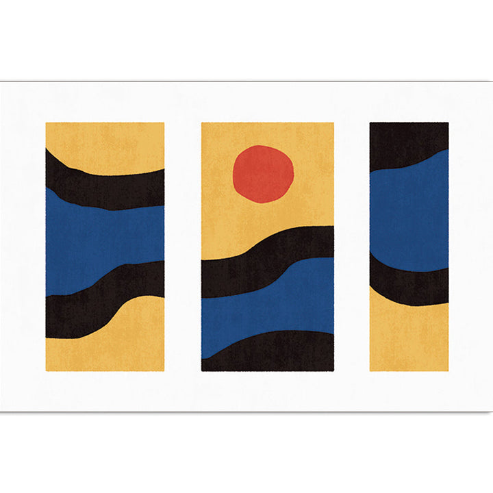 Stornfield | Elegant Minimalist Black and White Abstract Rug, Pet Friendly, Non-Slip Backing, Living Room Carpet