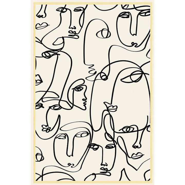 Stornfield | Elegant Multicolour Contemporary Polyester Figurative Pattern Non-Slip Rug Pet-Friendly Mat for Living Room