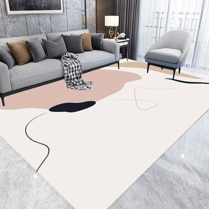 Stornfield | Elegant Multicolour Contemporary Polyester Figurative Pattern Non-Slip Rug Pet-Friendly Mat for Living Room