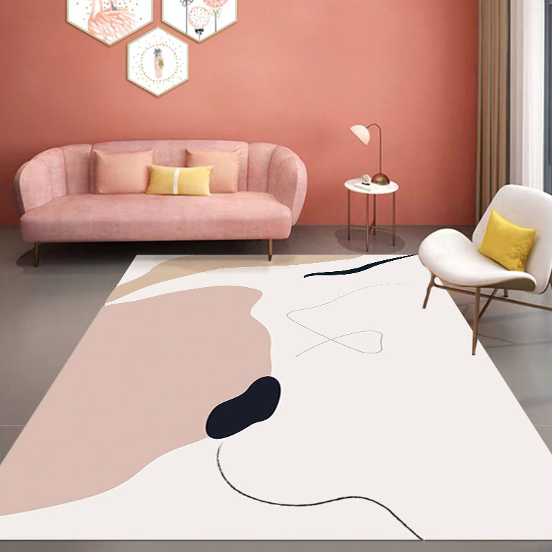 Stornfield | Elegant Multicolour Contemporary Polyester Figurative Pattern Non-Slip Rug Pet-Friendly Mat for Living Room