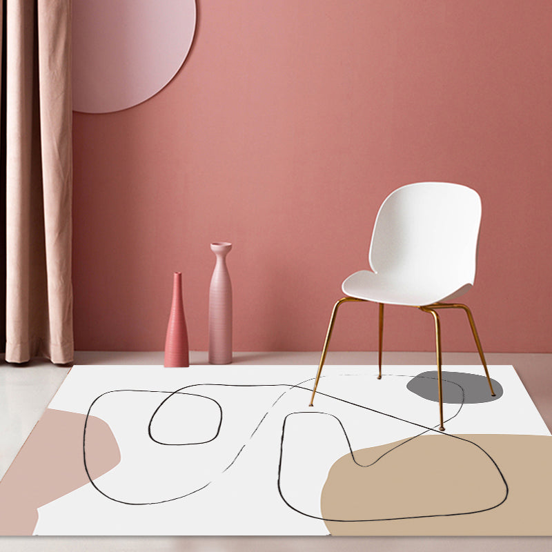 Stornfield | Elegant Multicolour Contemporary Polyester Figurative Pattern Non-Slip Rug Pet-Friendly Mat for Living Room
