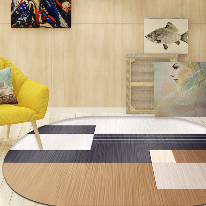 Stornfield | Original living room rug in brown and ivory with a stain-resistant polyester box pattern