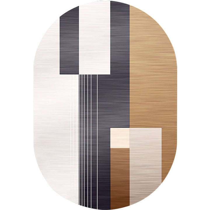 Stornfield | Original living room rug in brown and ivory with a stain-resistant polyester box pattern