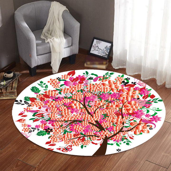 Stornfield | Unique Floral Pattern Rug Pink and Orange Kids Rug Pet Friendly Washable Non-Slip Rug for Kids Bedroom
