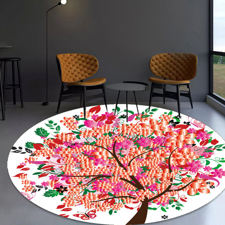 Stornfield | Unique Floral Pattern Rug Pink and Orange Kids Rug Pet Friendly Washable Non-Slip Rug for Kids Bedroom