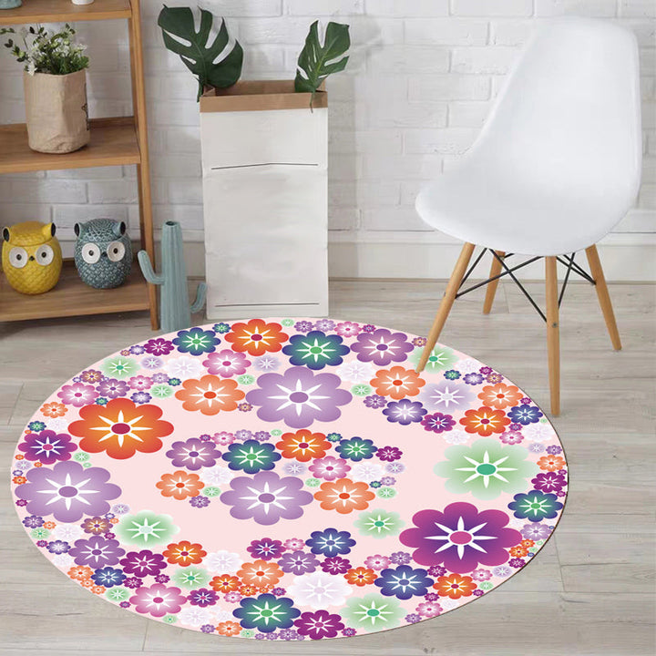 Stornfield | Unique Floral Pattern Rug Pink and Orange Kids Rug Pet Friendly Washable Non-Slip Rug for Kids Bedroom