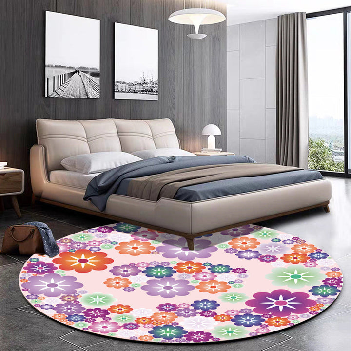 Stornfield | Unique Floral Pattern Rug Pink and Orange Kids Rug Pet Friendly Washable Non-Slip Rug for Kids Bedroom