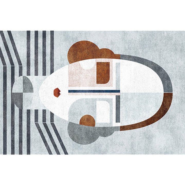 Stornfield | Multicolored Living Room Rug Nordic Pattern Polyester Washable Pet-friendly Rug