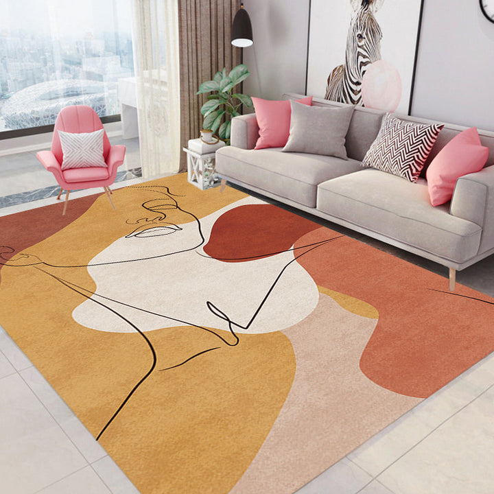 Stornfield | Multicolored Living Room Rug Nordic Pattern Polyester Washable Pet-friendly Rug