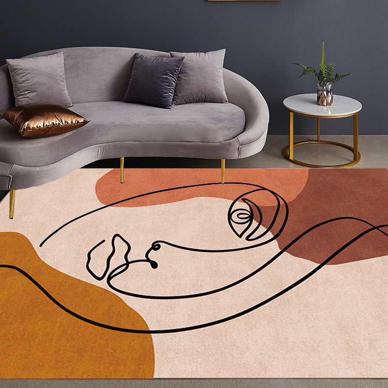 Stornfield | Multicolored Living Room Rug Nordic Pattern Polyester Washable Pet-friendly Rug