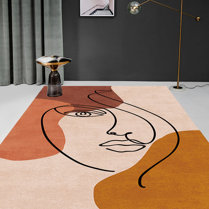 Stornfield | Multicolored Living Room Rug Nordic Pattern Polyester Washable Pet-friendly Rug