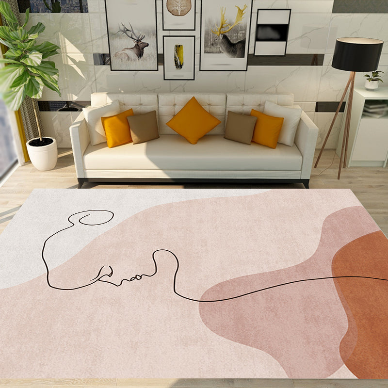 Stornfield | Multicolored Living Room Rug Nordic Pattern Polyester Washable Pet-friendly Rug