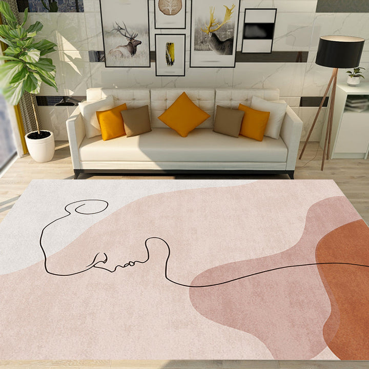 Stornfield | Multicolored Living Room Rug Nordic Pattern Polyester Washable Pet-friendly Rug