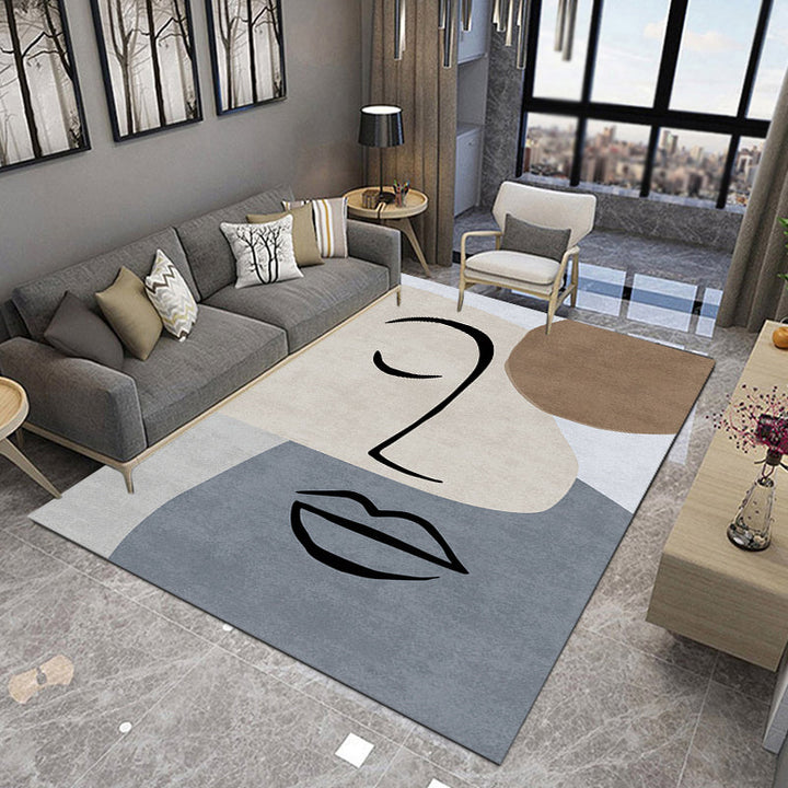 Stornfield | Multicolored Living Room Rug Nordic Pattern Polyester Washable Pet-friendly Rug
