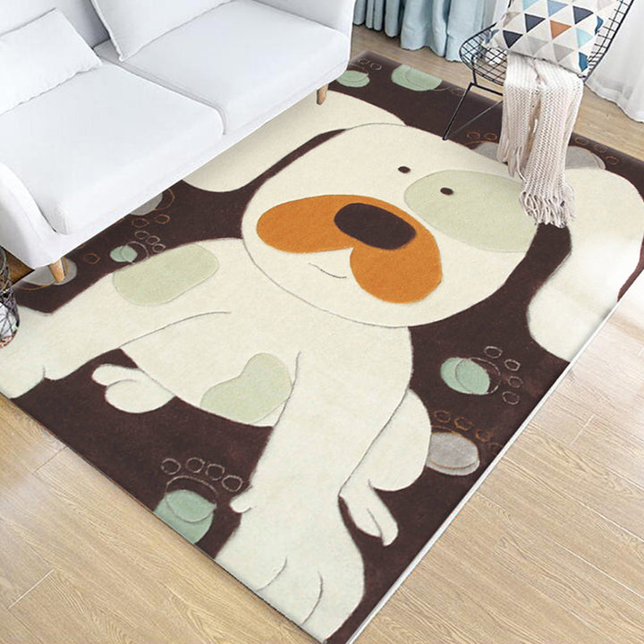 Stornfield | Green Multicolored Animal Rug for Kids Washable Polyester Animal-Friendly Rug Non-Slip Rug for Kids' Room