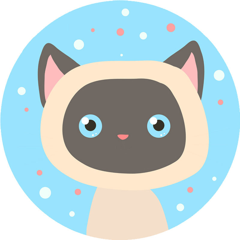 Stornfield | Blue and Pink Cartoon Animal Pattern Polyester Mat for Kids Washable, Pet-Friendly, Non-Slip Mat for Children's Bedroom