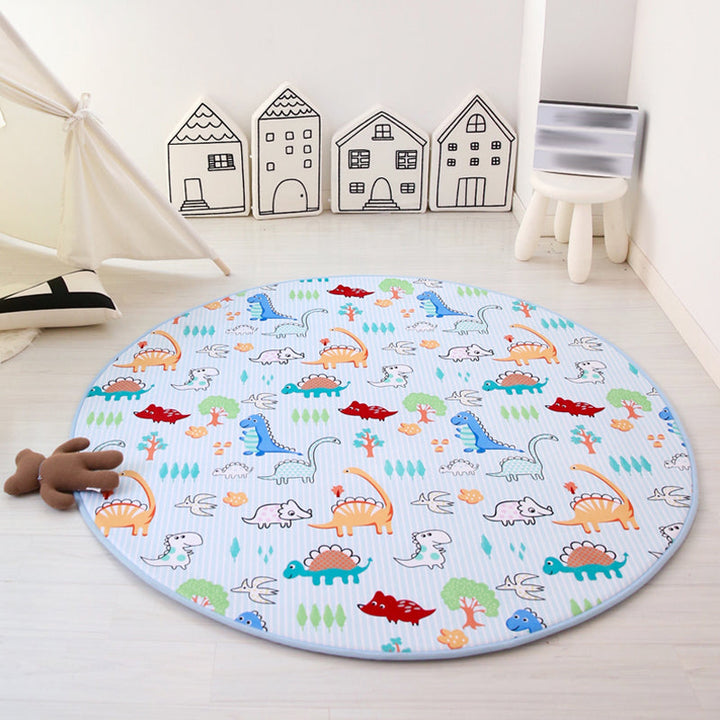 Stornfield | Unique Pink and Blue Animal Pattern Rug Pet-Friendly Polyester Washable Non-Slip Kids' Rug for Children's Bedroom