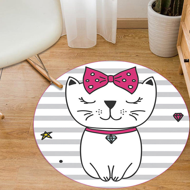 Stornfield | Unusual Cartoon Animal Pattern Multicolor Polyester Kids Rug Pet-Friendly Washable Area Rug for Children's Room