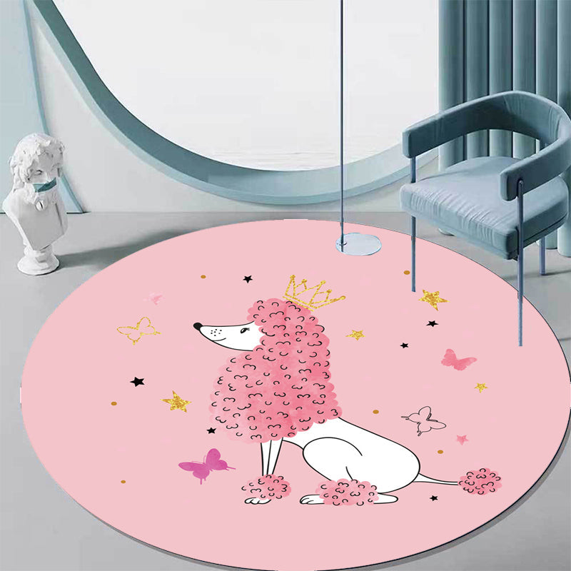Stornfield | Green and Blue Polyester Kids' Animal and Fish Pattern Rug Pet-Friendly Washable Non-Slip Backing for Decoration