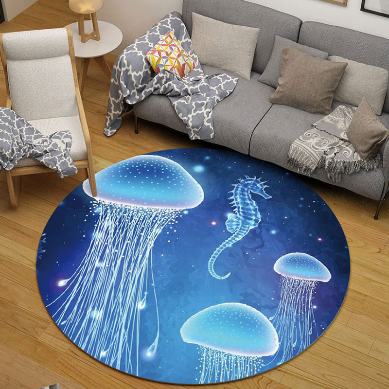 Stornfield | Pink Cute Cartoon Character Polyester Rug Kids Play Mat Washable Pet Friendly Non-Slip Mat for Nursery