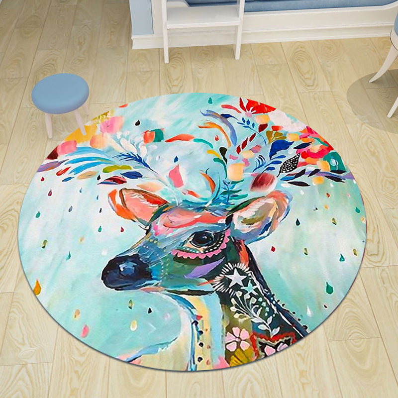 Stornfield | Pink Cute Cartoon Character Polyester Rug Kids Play Mat Washable Pet Friendly Non-Slip Mat for Nursery